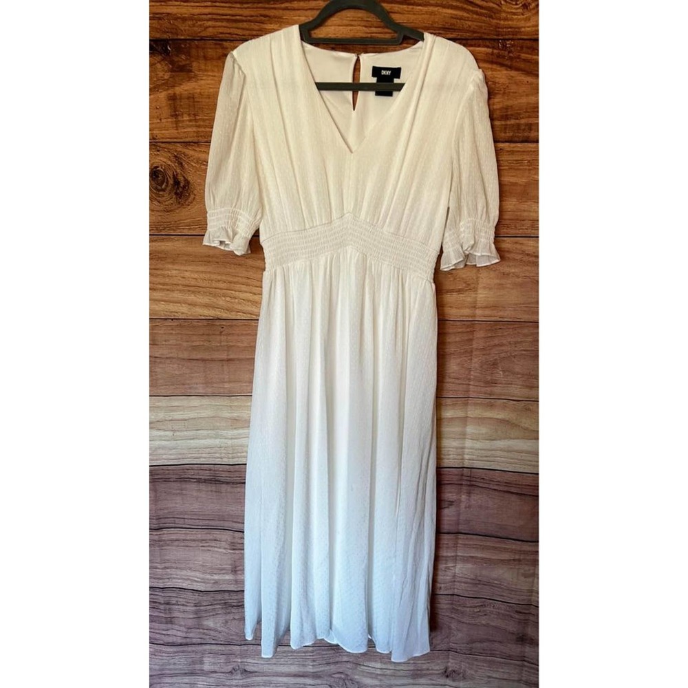 DKNY Boho White Maxi Dress PLEASE READ